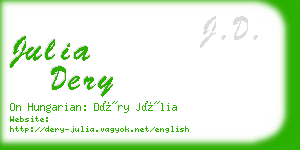 julia dery business card